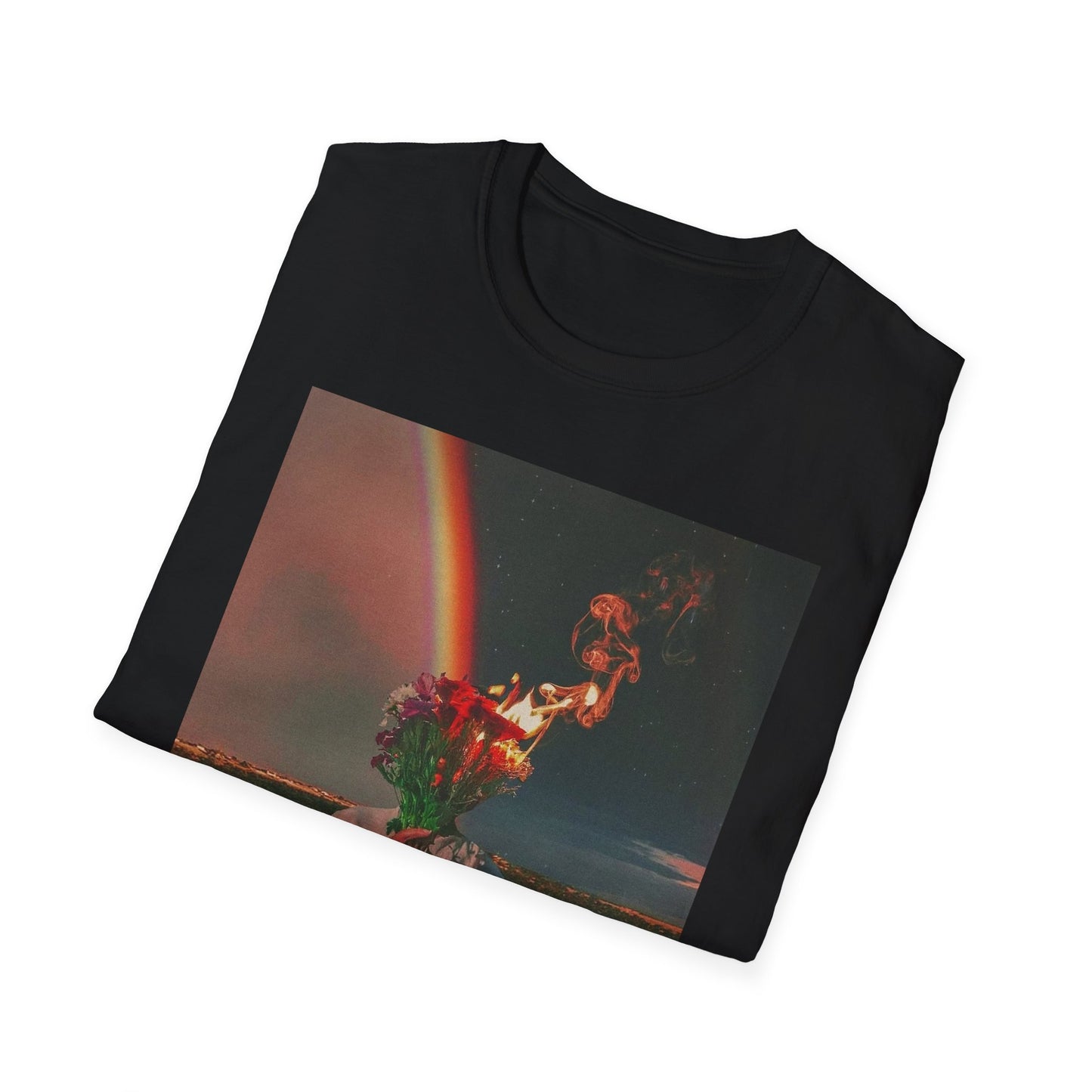 Bohemian Art T-Shirt, Rainbow Flower T-Shirt