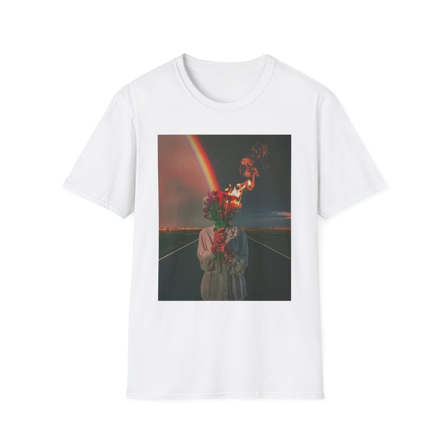 Bohemian Art T-Shirt, Rainbow Flower T-Shirt